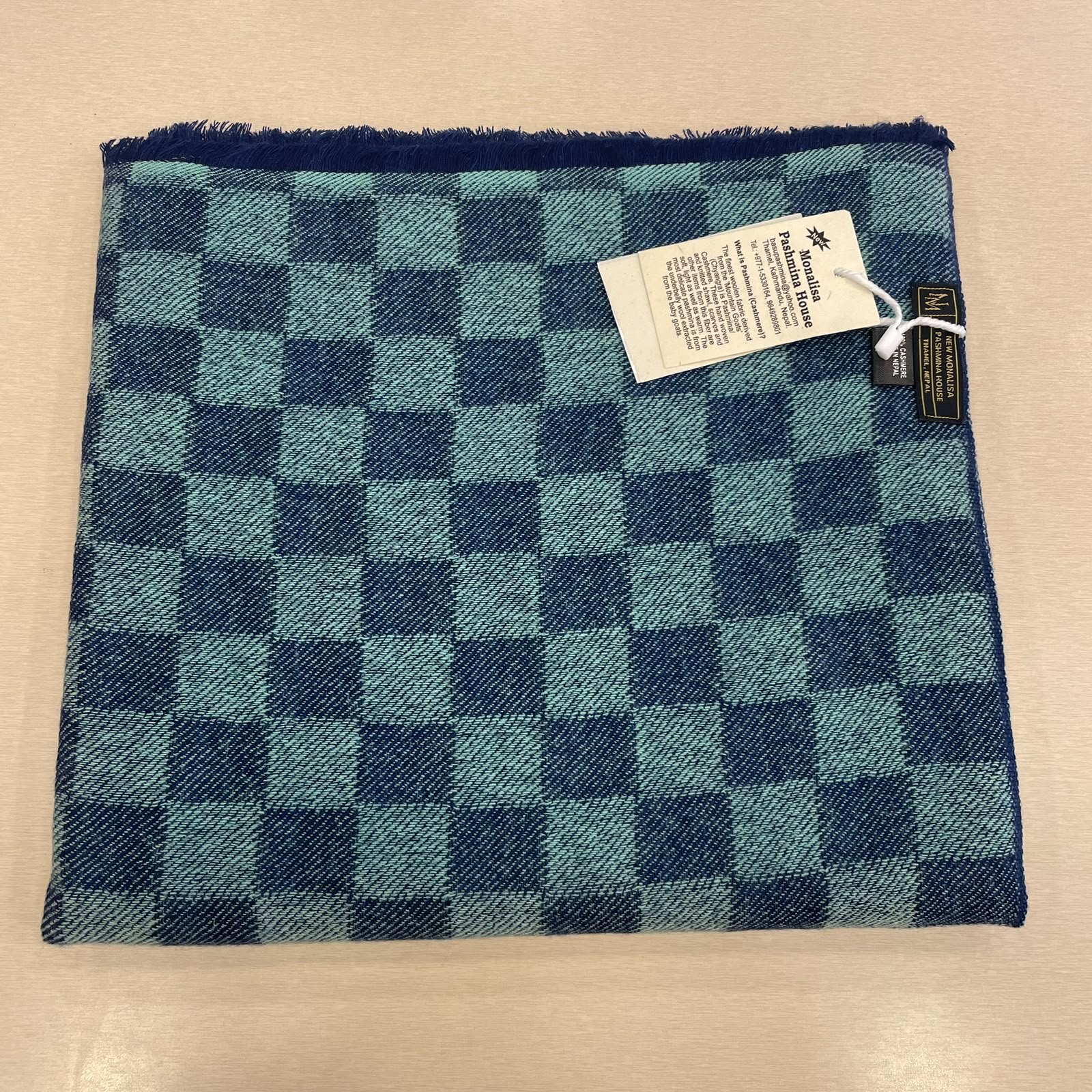 LV check shawl