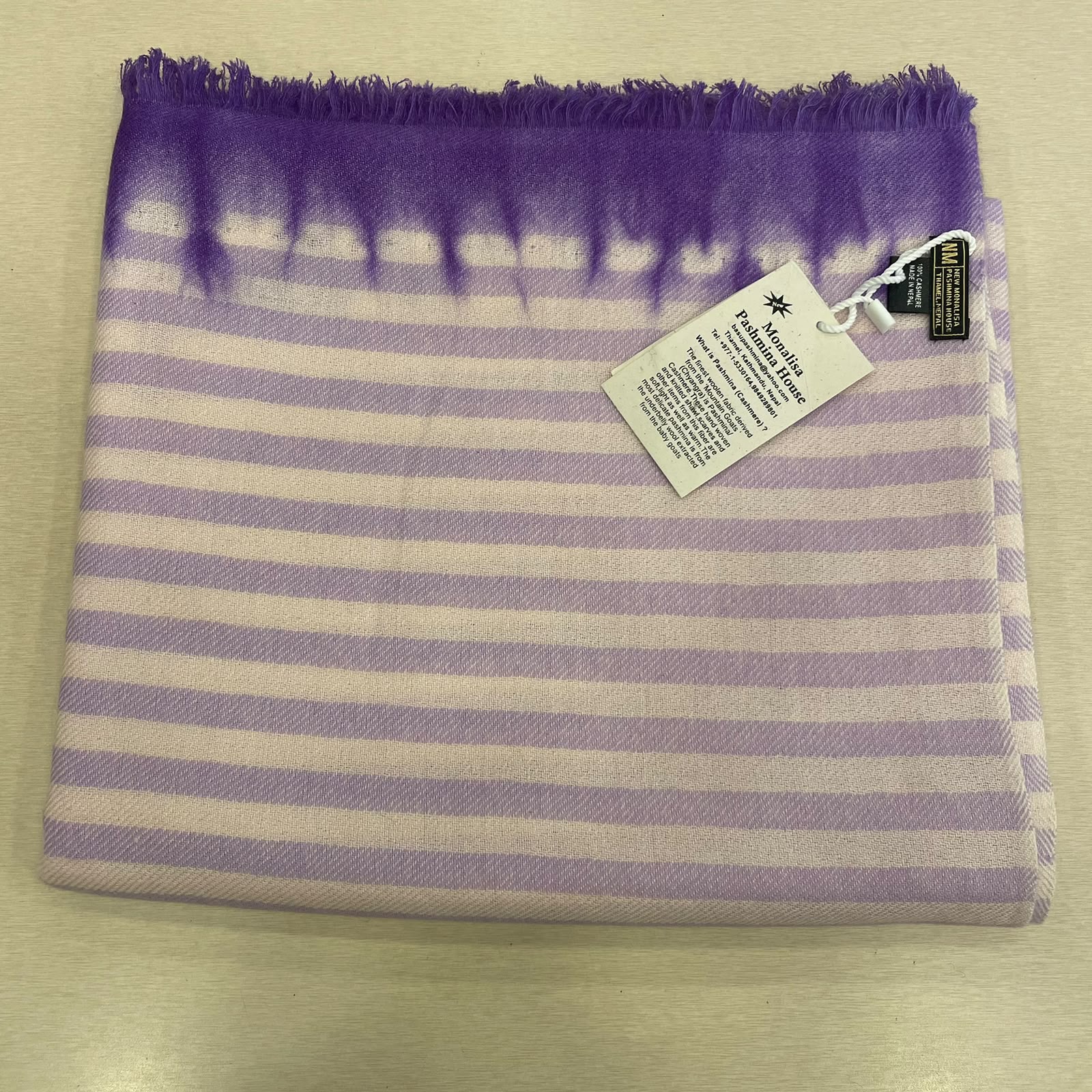 Dip Dye stripe thick shawl