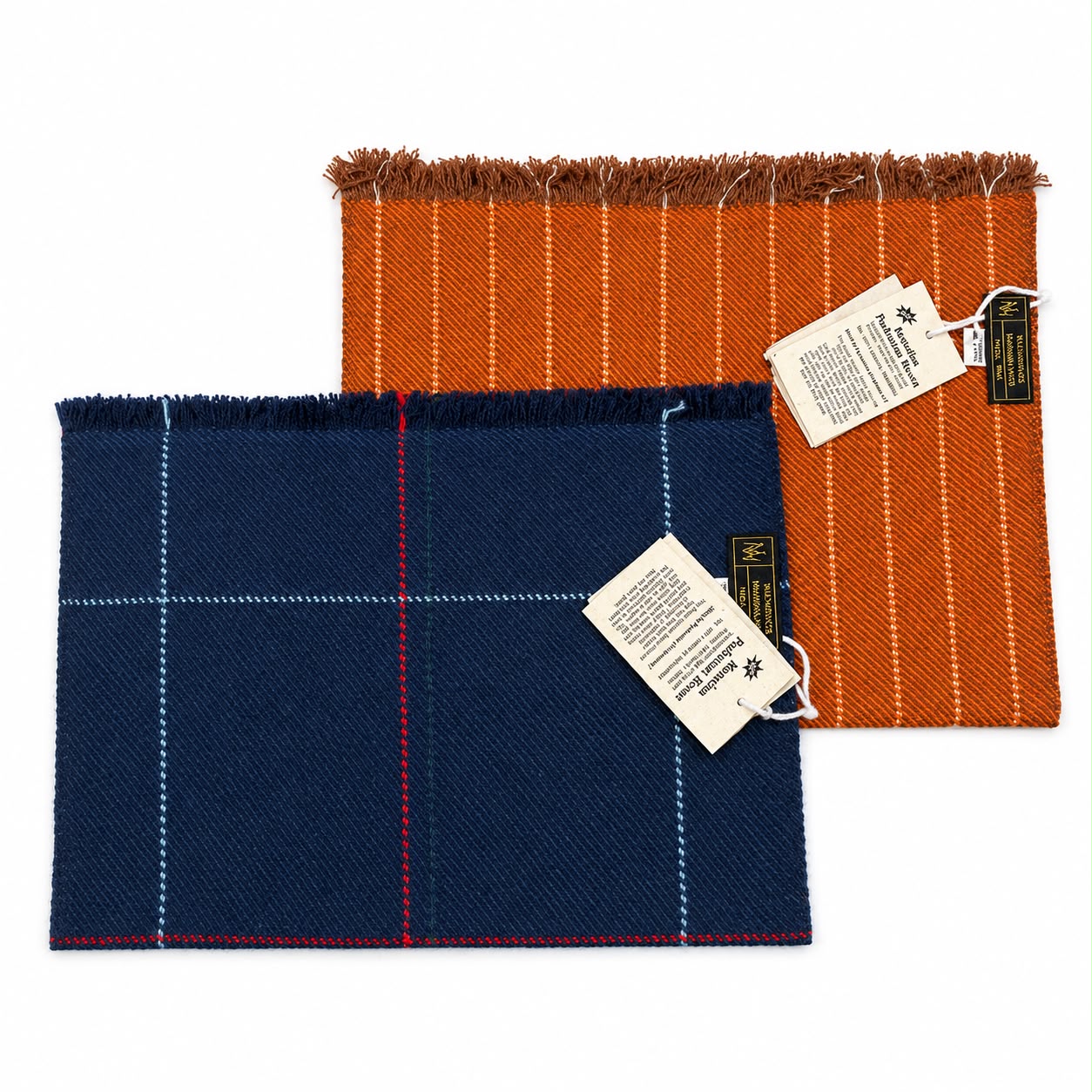Cashmere check scarf